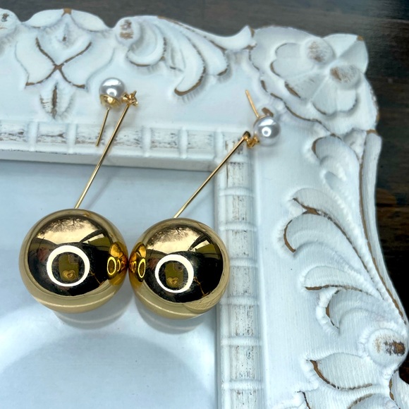 Anthropologie Jewelry - New ~ Gold Glass Bubbles Earrings